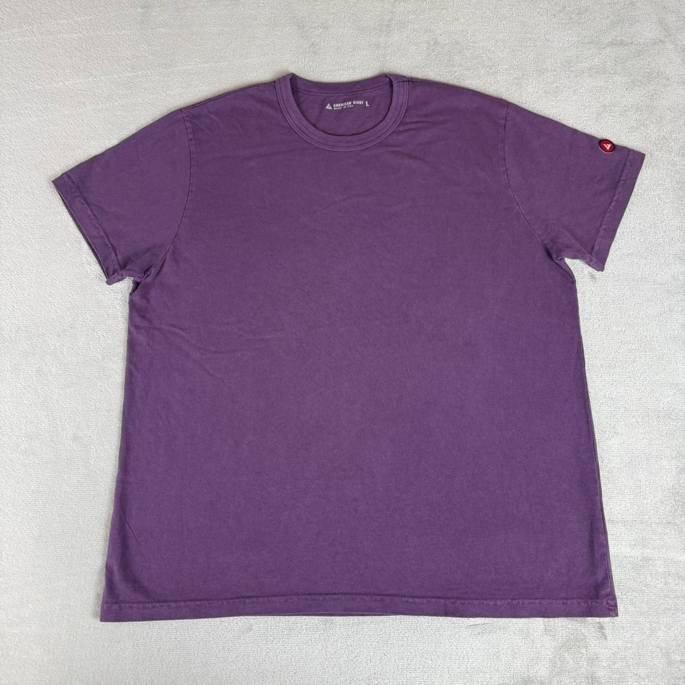 American Giant Purple Short Sleeve Tee